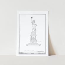 Load image into Gallery viewer, Statue of Liberty Blueprint Art Print