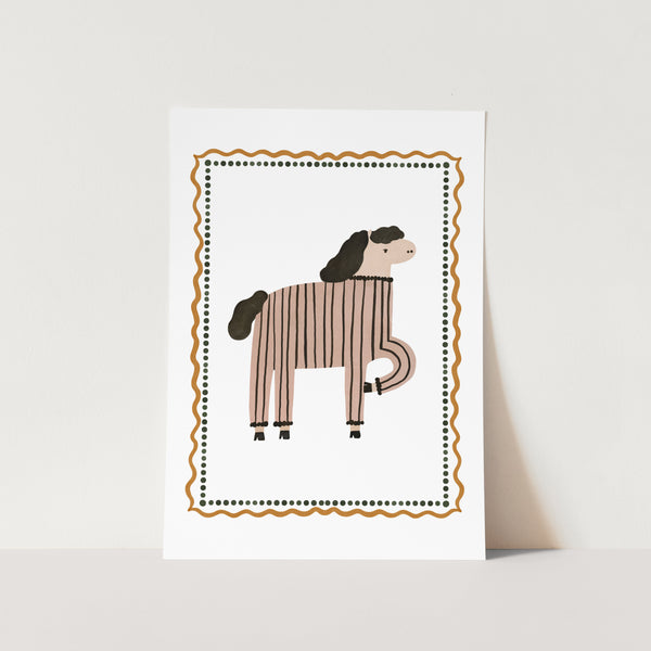 Striped Horse Humor PFY Art Print