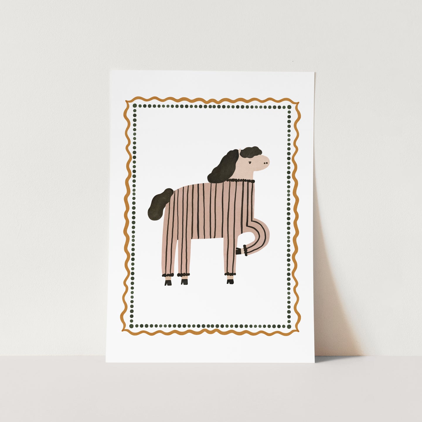 Striped Horse Humor PFY Art Print