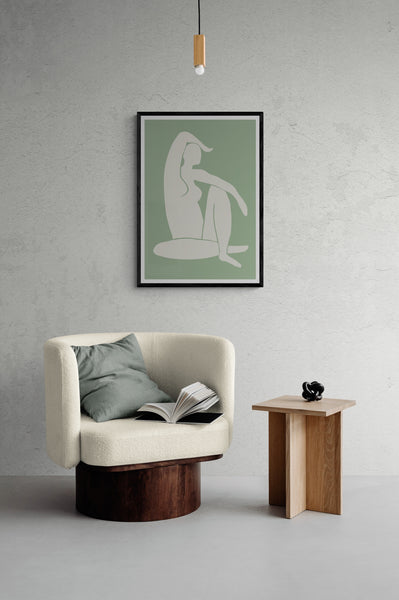 Sitting Down Green PFY Art Print