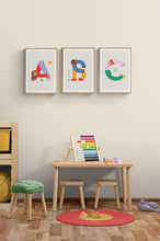 Load image into Gallery viewer, Alphabet Kids B Art Print