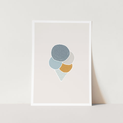 Summer Ice-Cream Blue PFY Art Print