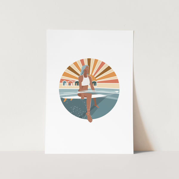 Surfer girl 2 Art Print