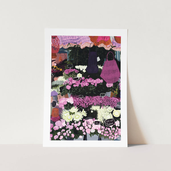Syl's Flower Stand Rotterdam Art Print