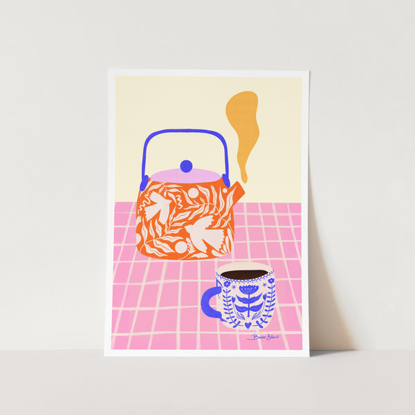 Tea Party Geometry PFY Art Print