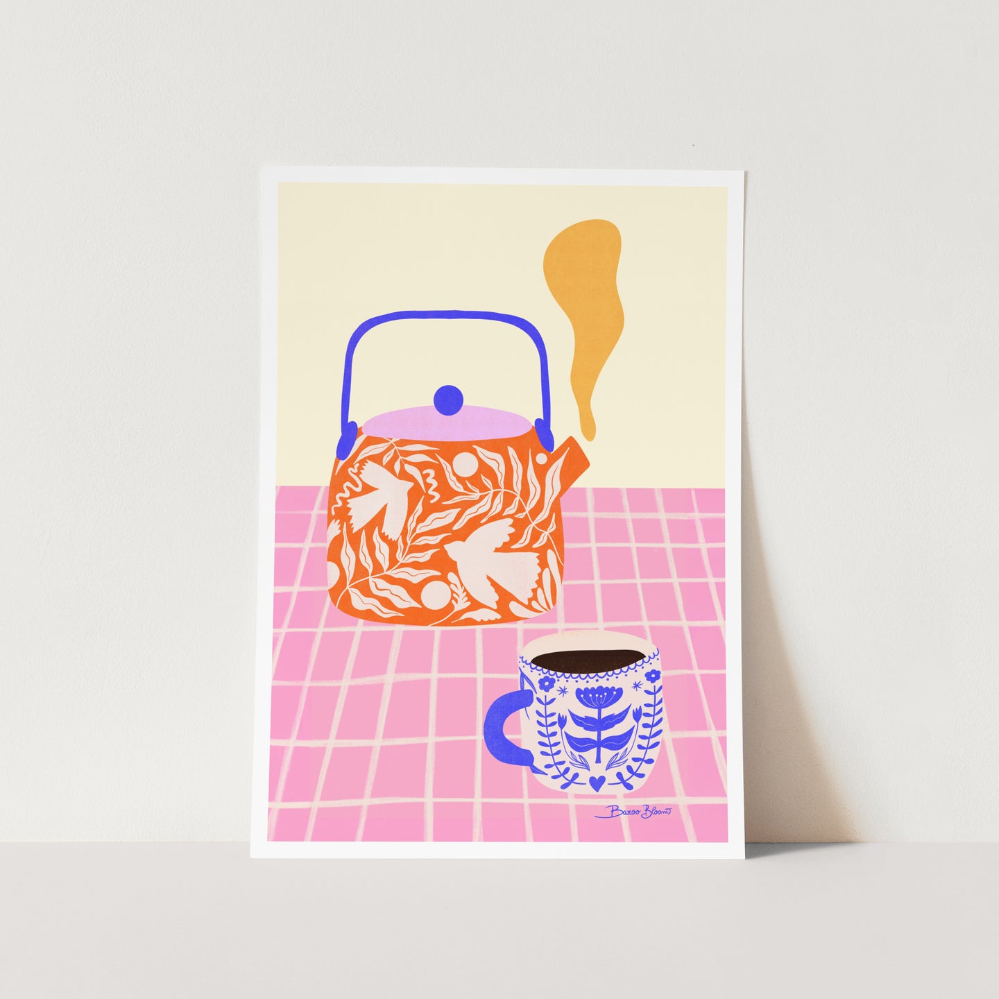 Tea Party Geometry PFY Art Print