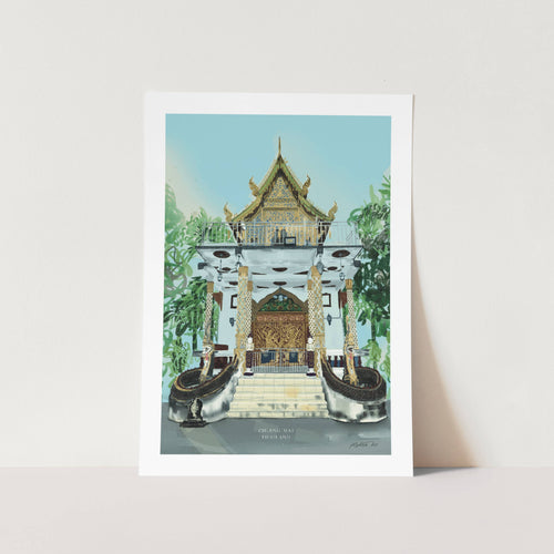 Temple in Chiang Mai Art Print