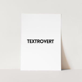 Textrovert Art Print