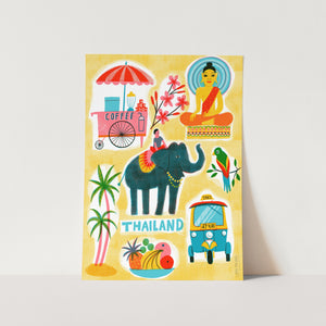 Thailand Illustration Chart PFY Art Print