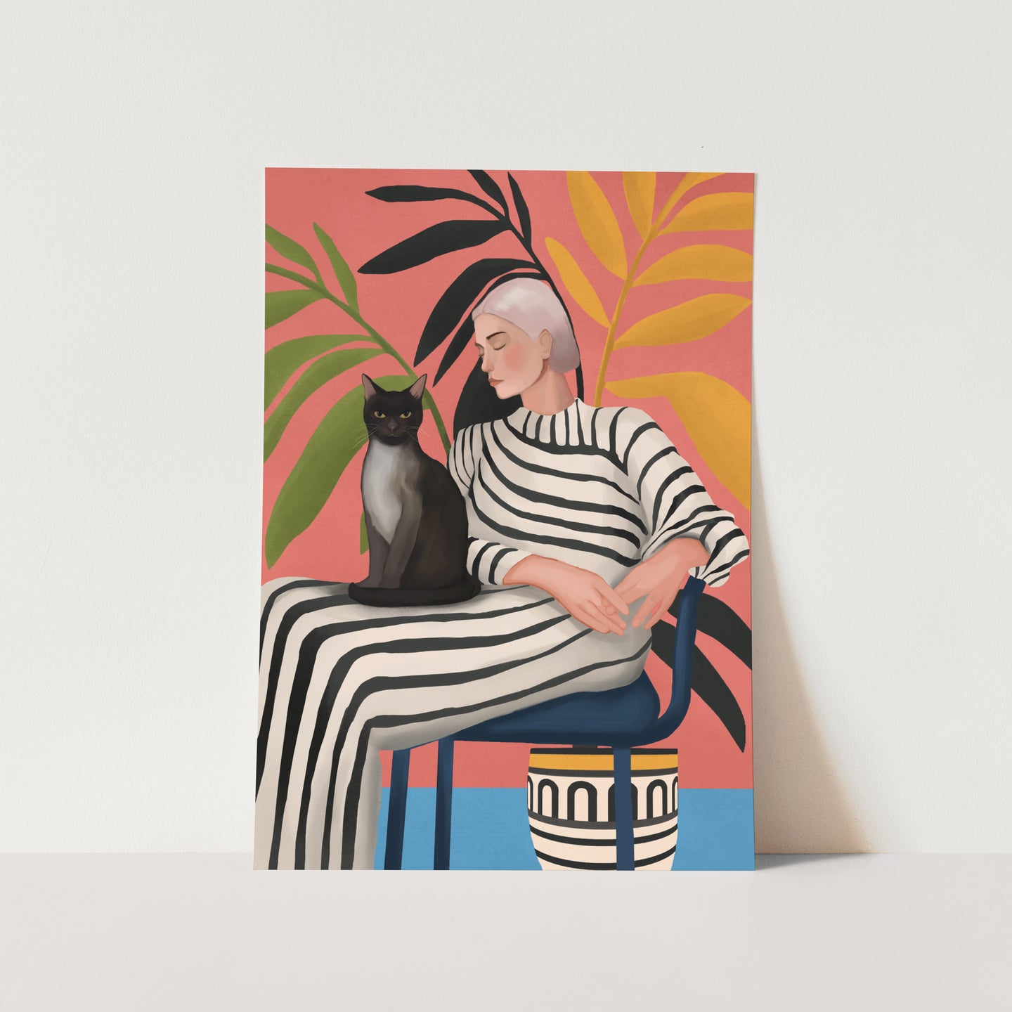 The Cat and the Calm by Branka Art Print