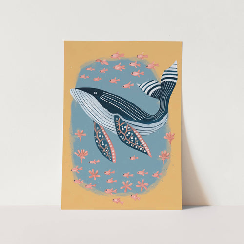 The Whale and the Little Fish Art Print