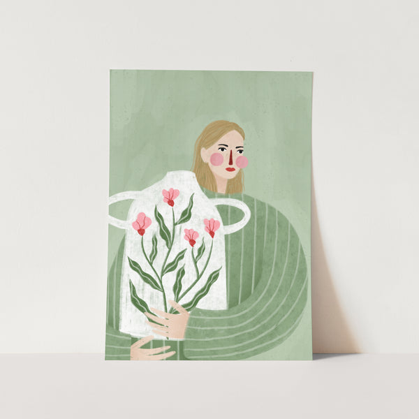 The Woman With Her Vase PFY Art Print