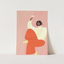 Load image into Gallery viewer, The Woman With The Glass Of Wine PFY Art Print