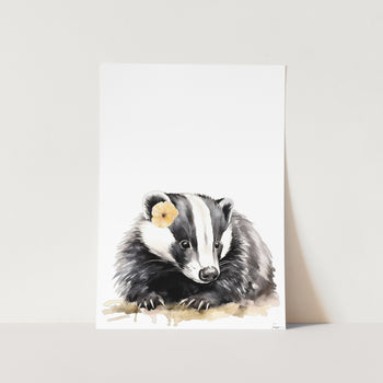 The Honey Badger And The Flower 03 Art Print