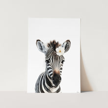 Load image into Gallery viewer, The Zebra And The Flower 03 Art Print