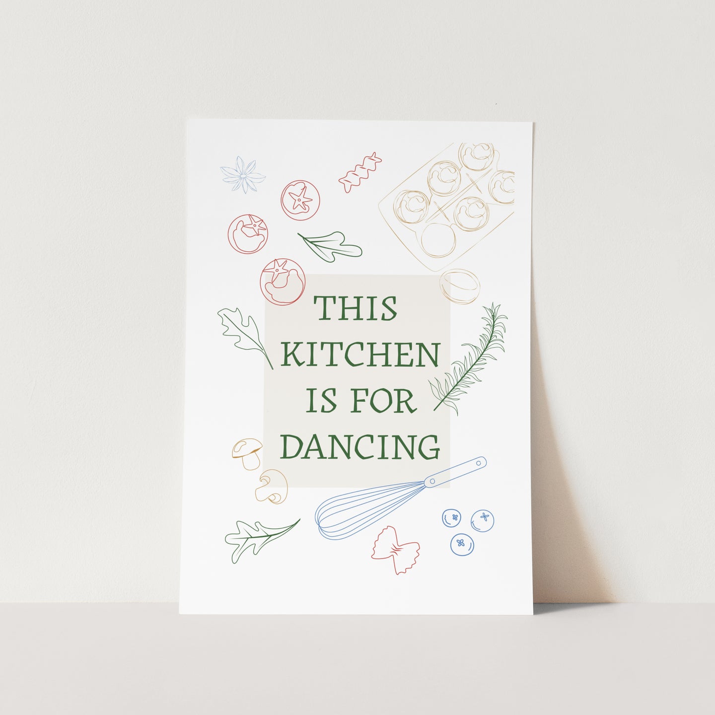 This Kitchen is For Dancing in Colour Art Print