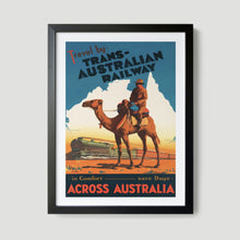 Load image into Gallery viewer, Travel by Trans-Australian Railway Art Print