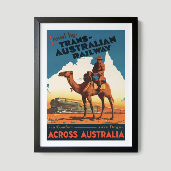 Travel by Trans-Australian Railway Art Print