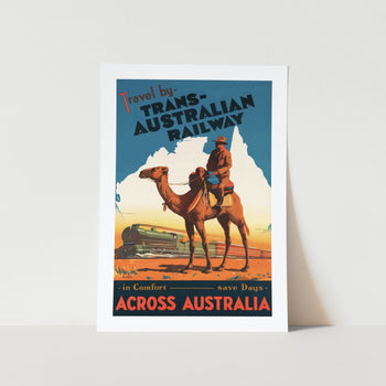 Travel by Trans-Australian Railway Art Print