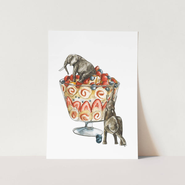 Trunkful of Trifle Art Print