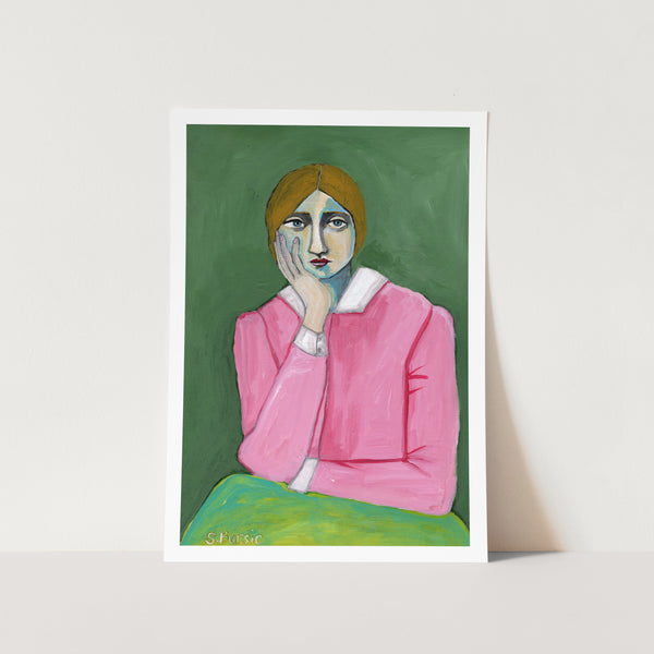 Vintage Lady in Pink PFY Art Print