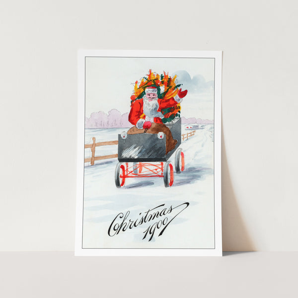 Vintage Santa 1900 Art Print