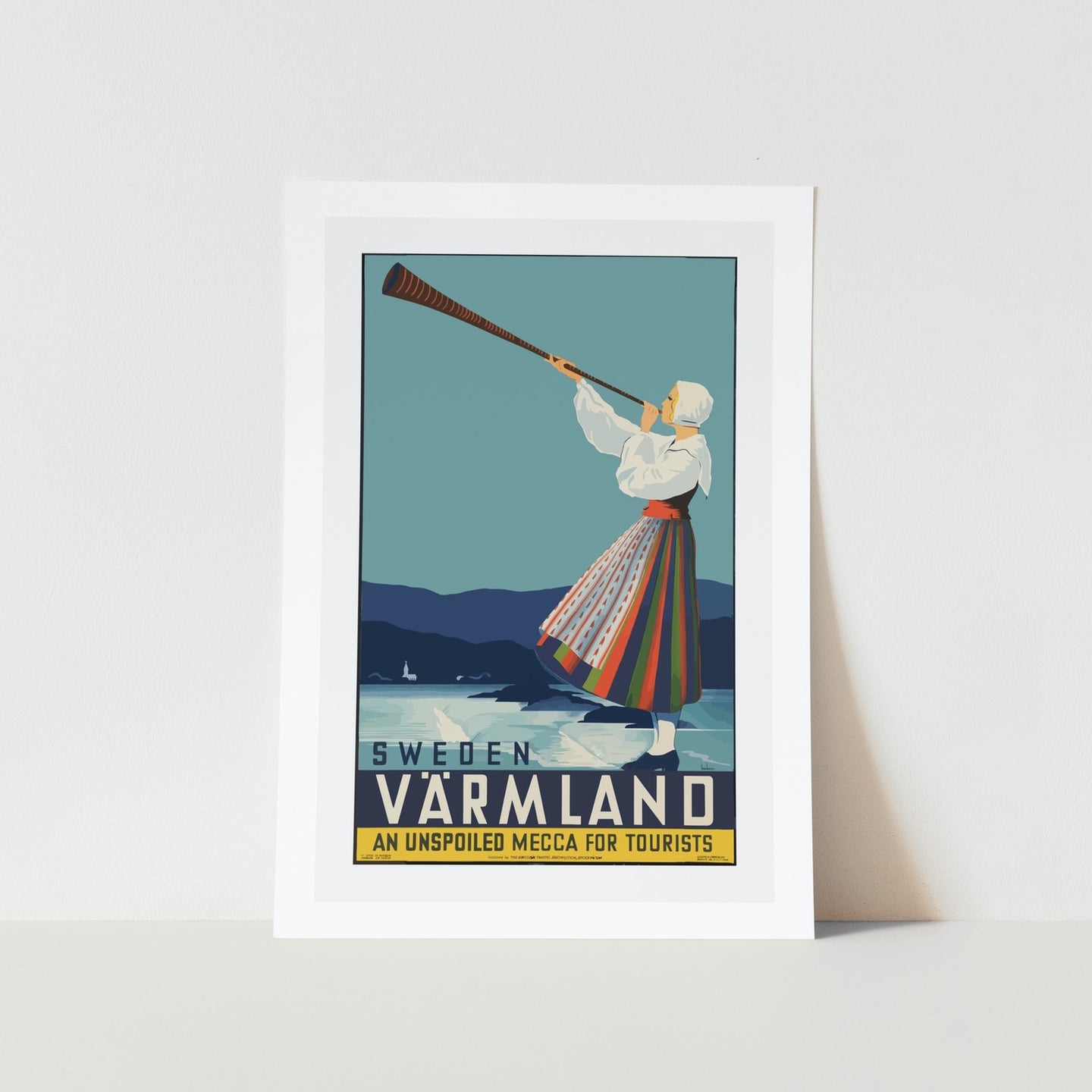 Vintage Sweden Varmland Travel Art Print