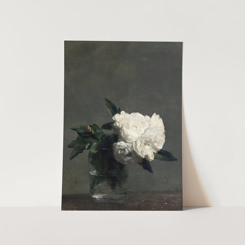 Vintage White Flower Art Print