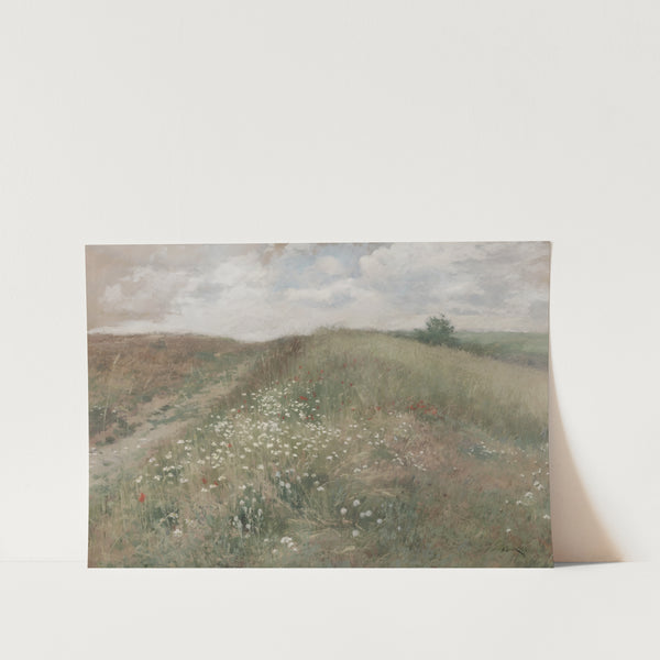 Vintage Wildflowers Scene Art Print