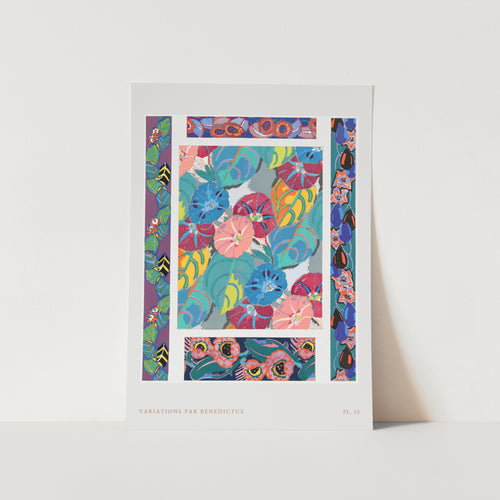 Vintage Floral Motifs - Variations 15 Art Print