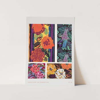 Vintage Floral Motifs - Variations 16 Art Print