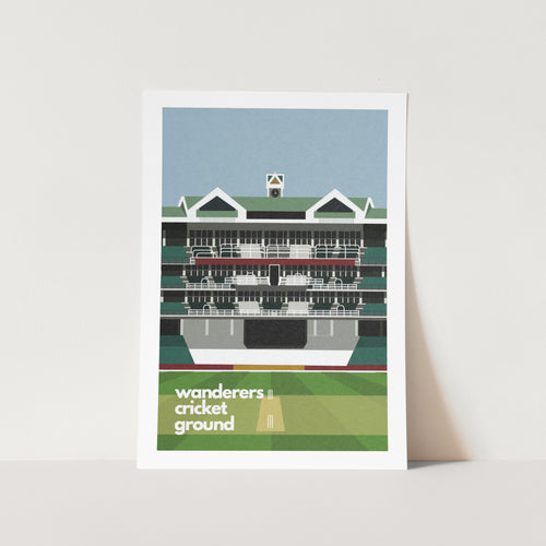 Wanderers Cricket Ground Johannesburg Illustration Art Print