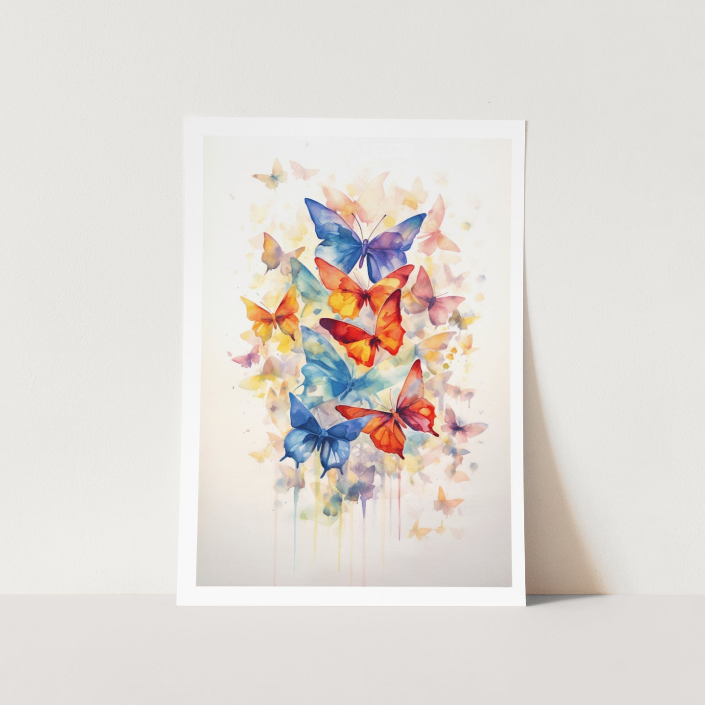 Watercolour Butterflies Art Print