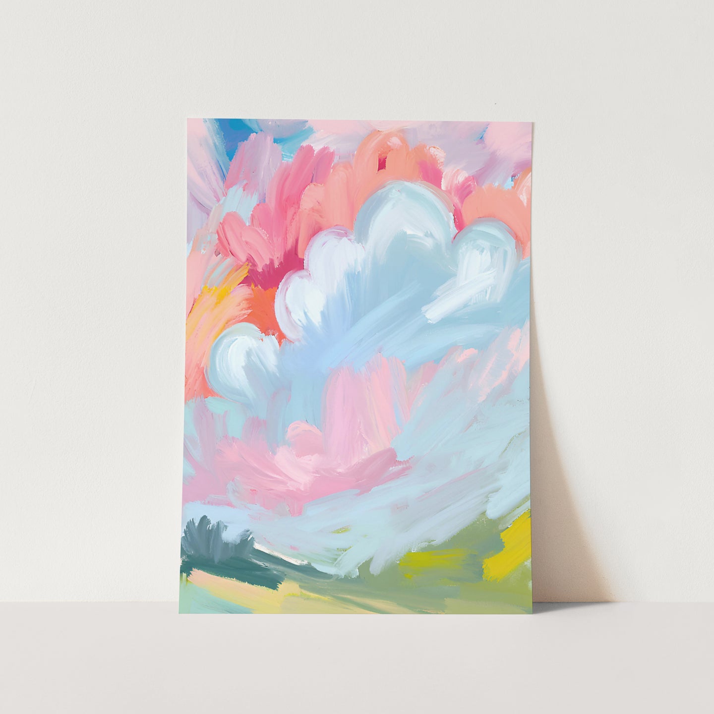 Watercolour Clouds PFY Art Print