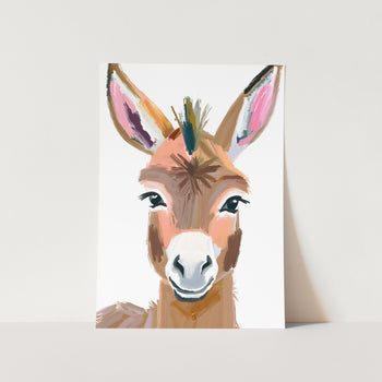 Watercolour Donkey PFY Art Print