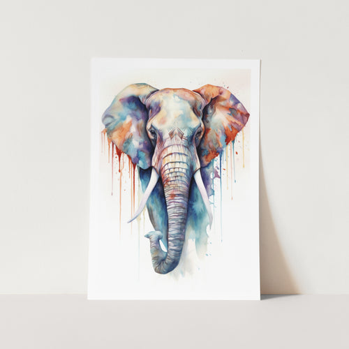 Watercolour Elephant Art Print