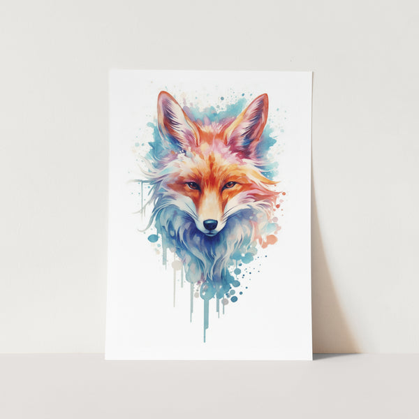 Watercolour Fox Art Print