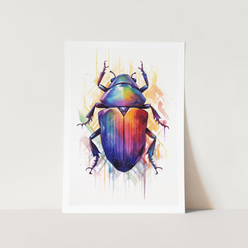 Watercolour Scarab Art Print