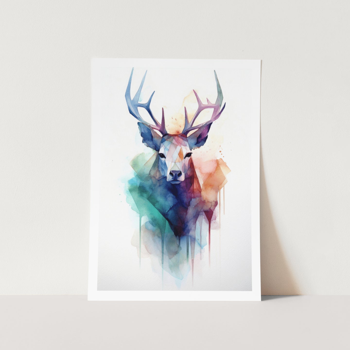 Watercolour Stag #1 Art Print