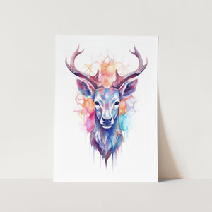 Watercolour Stag #2 Art Print