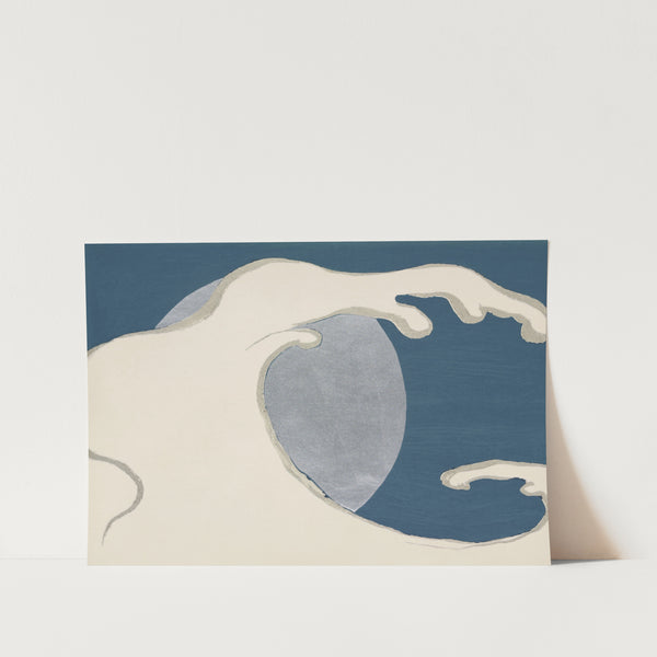 Waves and sun from Momoyogusa Art Print