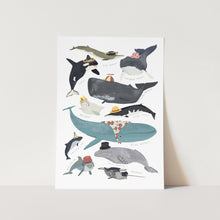 Load image into Gallery viewer, Whales In Hats PFY Art Print