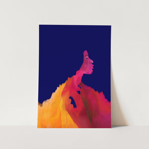 Woman On Fire Art Print