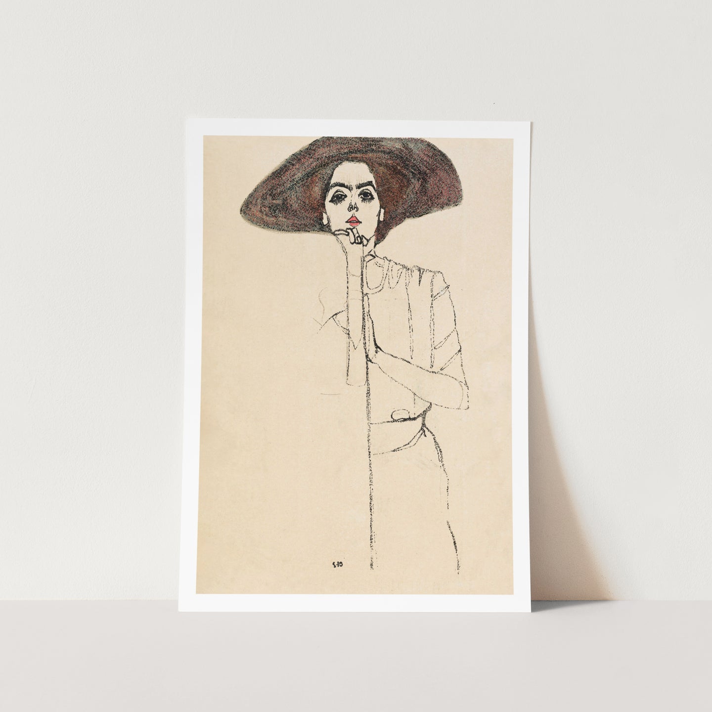 Woman Portrait by Egon Schiele PFY Art Print