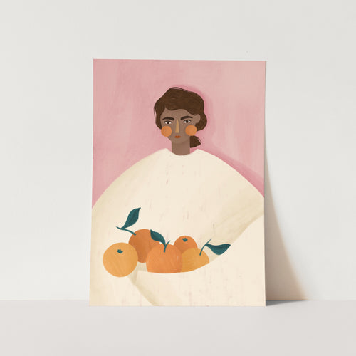 Woman With Oranges PFY Art Print