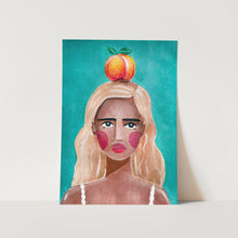 Load image into Gallery viewer, Woman With Peach Art Print