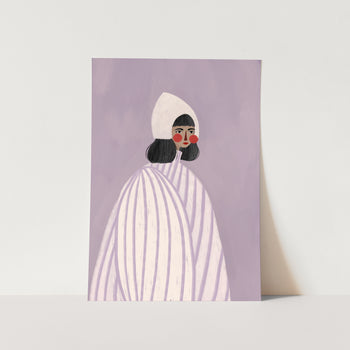 Woman With White Hat PFY Art Print