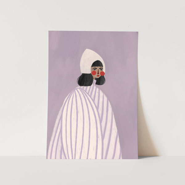 Woman With White Hat PFY Art Print