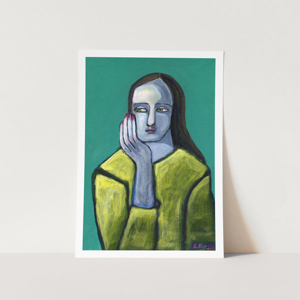 Woman with Big Hands PFY Art Print