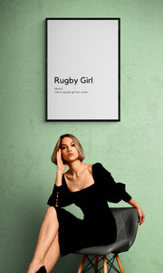 Rugby Girl Art Print